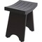 Homeroots 18" Dark Brown Teak Rectangular Shower Bench 376697 - alternate 2