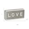 Homeroots 4" Gray And White Galvanized Metal Love Hand Painted Tabletop Sign 635389 - alternate 2