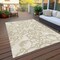 Homeroots 9' X 12' Ivory And Beige Damask Washable Indoor Outdoor Area Rug 614441 - alternate 5