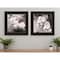 Homeroots Set Of Two Noir Roses 3 Black Framed Print Wall Art, 2PK 407920 - alternate 4