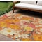 Homeroots 9' X 12' Orange Peach And Salmon Floral Washable Indoor Outdoor Area Rug 611208 - alternate 1