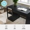 Martha Stewart Kayden Single-Drawer Desk w/2 Tier Shelf in Black w/Oil Rubbed Bronze Hardware KHO-23042-TBSF-BK-BK-MS - alternate 4