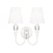 Z-Lite Claudelle 2-Light Wall Sconce, 13.75 in W x 14.5 in H, Textured White 4014-2S-TW - alternate 4