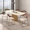 Leisuremod Lyra Collection Modern Chair in Walnut Color back and Taupe Seat, 2PK LCWB-41TP2 - alternate 6