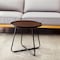 Homeroots 24" Black Wood And Metal Round Cross Legs Coffee Table 554288 - alternate 3