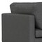 Homeroots 102" Gray Fabric Sofa With Black Legs 641049 - alternate 3