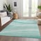 Homeroots 9' X 12' Aqua And Sky Blue Abstract Washable Indoor Outdoor Area Rug 603705 - alternate 3