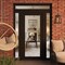 Vdomdoors Front Exterior Prehung Metal-Plastic Door Clear Glass / MANUX 8666 Matte Black / Office Commercial MANUX8666EXD-BLK-W16+36+16xH80+12-LH-I - alternate 2