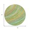 Homeroots 8' Green Peach And Gold Round Abstract Washable Indoor Outdoor Area Rug 631241 - alternate 4