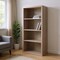 Homeroots 48" Taupe Distressed Wood Adjustable Four Tier Bookcase 333507 - alternate 4