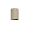 Luxury Lighting Zenia 8.5 in Tall Ceramic Outdoor Wall Light with Punched Groove Pattern, Cottonwood Paint Finish 100-01-CW-u/d-7 - alternate 3