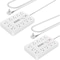 Jouleloom Power Strip Surge Protector w/ 11 Outlets, 4 USB and 2 USB C Ports, 5 Ft Extension Cord, 2PK SOPOWERSTRIP17WHTX2 - alternate 1
