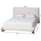 Baxton Studio Vinicio Mid-Century Modern Cream Boucle King Platform Bed 254-14063-ZORO - alternate 7