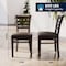 Flash Furniture HERCULES Ladder Back Walnut Wood Restaurant Chair - Mocha Vinyl Seat XU-DGW0005LAD-WAL-MCHV-GG - alternate 4