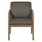 Office Star Products Medium Oak Finish Visitor's Chair with Castillo Metal Memory Foam Seat WD580-K006 - alternate 7