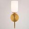 Vaxcel Shelby 1 Light Gold Brass Transitional Bathroom Vanity Fixture White Glass W0485 - alternate 3