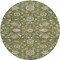 Homeroots 8' Olive Green Brown And Ivory Round Moroccan Washable Indoor Outdoor Area Rug 605171 - alternate 5