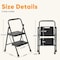 Wrightmaster 2-Step Lightweight Steel Step Stool, 8 ft. Reach with Safety Lock, 800 lb. Capacity, Black ZoroLDR-BT2S-BK - alternate 6