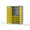 Strong Hold 14 GA Bin Cabinet with 3 Shelves No Legs - 48 In W. x 75 In. H x 24 In. D - 160 Yellow Bins 46-BBS-243-160Y-NL-L - alternate 2