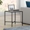 Homeroots 22" Black And Clear Glass And Steel Square End Table 543835 - alternate 4