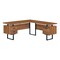 Homeroots 71" Brown and Black L Shape Computer Desk With Three Drawers 490010 - alternate 1