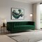 Homeroots 85" Hunter Green Velvet Wood Sofa 543932 - alternate 4
