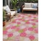 Homeroots 5' X 8' Pink Green And Ivory Polka Dot Washable Indoor Outdoor Area Rug 594275 - alternate 1