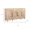 Homeroots 74in Natural Distressed Solid Wood Carved Floral Sideboard with Four Doors 634322 - alternate 5