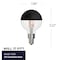 Bulbrite LED Filament, 2.5 Watt Dimmable G16 Light Bulb, Half Black Finish, E12 Base, 2700K 200 Lumens, 4PK 862062 - alternate 3
