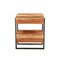 Homeroots 28" Brown Solid Wood Square Two Drawer Nightstand 635866 - alternate 2