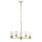 Homeroots Gold Chandelier Iron Ceiling Light With Clear Shades 651698 - alternate 1
