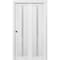 Sartodoors Sliding Closet Bi-fold Doors White Solid Core Modern Interior QUADRO4112BF-WS-64 x 84 (2* 32x84) - alternate 1