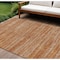 Homeroots 10' X 14' Copper And Rust Abstract Washable Indoor Outdoor Area Rug 613090 - alternate 1