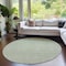 Homeroots 8' Green And Ivory Round Chevron Washable Indoor Outdoor Area Rug 596263 - alternate 3