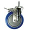Service Caster 5 Inch SS Blue Polyurethane 10mm Threaded Stem Caster with Total Lock Brake SCC-SSTSTTL20S514-PPUB-BLUE-M1015 - alternate 1