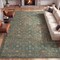 Jonathan Y Petunia Distressed All-Over Floral Border Non-Slip Machine-Washable Green/Brown 4ft x 6ft Area Rug PTN102A-4 - alternate 3