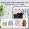 Simple Deluxe HealSmart Velvet Hangers, Space Saving Clothes Hangers, Grey, 50PK HKHANGVELVET50GRY - alternate 4
