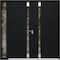 Vdomdoors Aluminum Double Doors Cynex 6777 Black 1 Sidelight Mirrored Clear Glass Modern Painted 84x96 (W72+1 CYNEX6777DEXD-BLK-W72+12xH96-LH-I - alternate 1