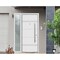 Vdomdoors Steel Door Deux 1705 White Enamel Sidelight Exterior Black Window Stainless Inserts Single Modern P DEUX1705EXD-BEM-W36+16 x H80-Left-hand Inswing - alternate 4