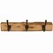 Homeroots 19in Brown Natural Rustic Live Edge Wood Three Hook Wall Mount Coat Rack 488153 - alternate 1