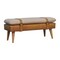 Homeroots 35in Brown Genuine Leather and Solid Wood Upholstered Storage Bench With Cabinet 717476 - alternate 5