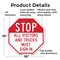Signmission Stop All Visitors and Trucks Must S, 10 Inch X 10 Inch, Aluminum Metal Signs OC-A-10-245 - alternate 3