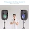 Pyle Pyle PA Speaker DJ Mixer Bundle - Portable Wireless Bluetooth System w/ USB SD XLR Inputs, Stand PPHP210AMX - alternate 5