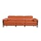 Homeroots 103" Camel Top Grain Leather Reclining Metal USB Sofa 720329 - alternate 3