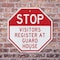 Signmission Stop Visitors Register at Guard Hou, 10 Inch X 10 Inch, Aluminum Metal Signs OC-A-10-298 - alternate 3