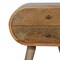 Homeroots 21" Brown Solid Wood Round Two Drawer Nightstand 651877 - alternate 5