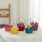 Wickerwise 5 Assorted Color Bamboo Wicker Round Baskets with Handles - Small Buckets for Easter Egg QI004721 - alternate 5