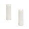Homeroots Set of Two White Flameless Pillar Candle, 2PK 517657 - alternate 3