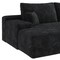 Homeroots 107" Black Corduroy Modular Compression Foam Sofa With Ottoman And Toss Pillows 712953 - alternate 2