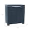 Homeroots 23in Charcoal Plastic Accent Cabinet With Two Doors 668939 - alternate 3